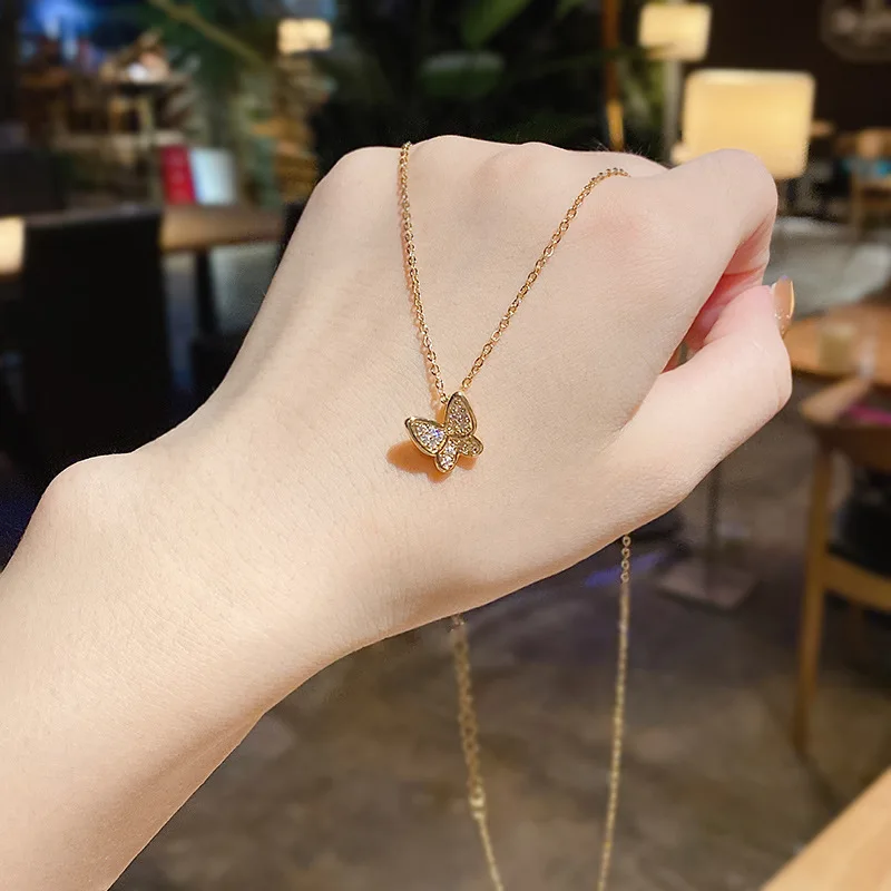 

Contracted fashion for titanium steel pearl necklace design female heart-shaped pendant ins collarbone chain network hot style