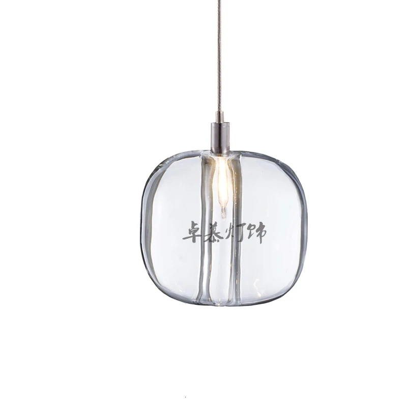 Современный светодиодный подвесной светильник в скандинавском стиле стеклянный