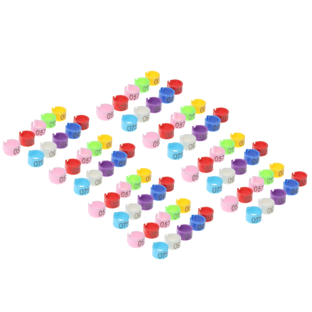 

50 Pcs Plastic Split Pigeon Leg Rings Identify Bands Training Rings