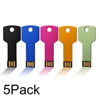 5 pack usb flash drive usb 2 0 metal thumb drive with key shape design jump drive waterproof memory stick