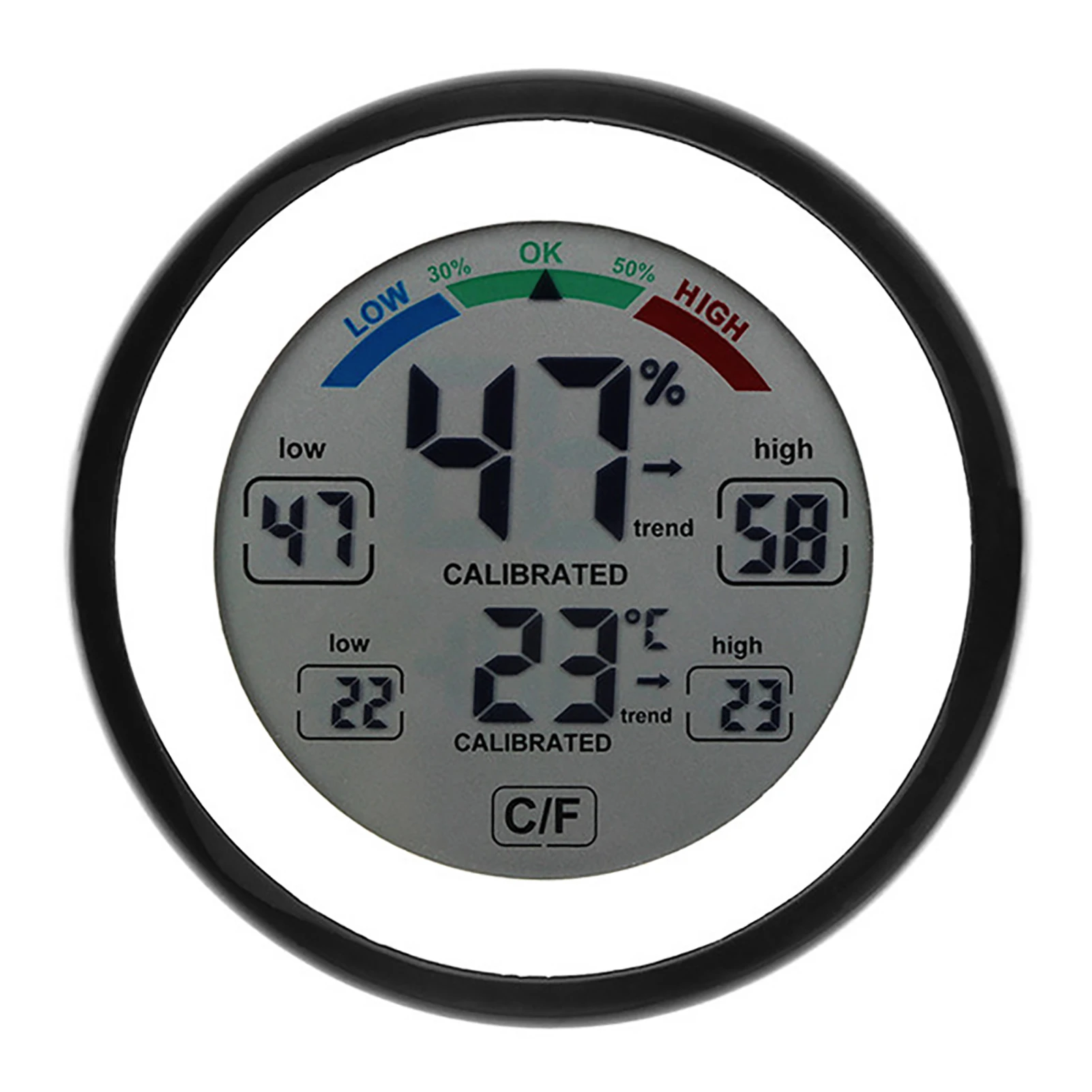 

Hot Multifunctional Household Digital Thermometer Round LCD Touch Screen Home Hygrometer Desktop Alarm Clock for Indoor 3305F