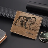 personalized wallet add your photos freely wallet card holder men%e2%80%99s casual ultra thin youth wallet new first layer soft wallet