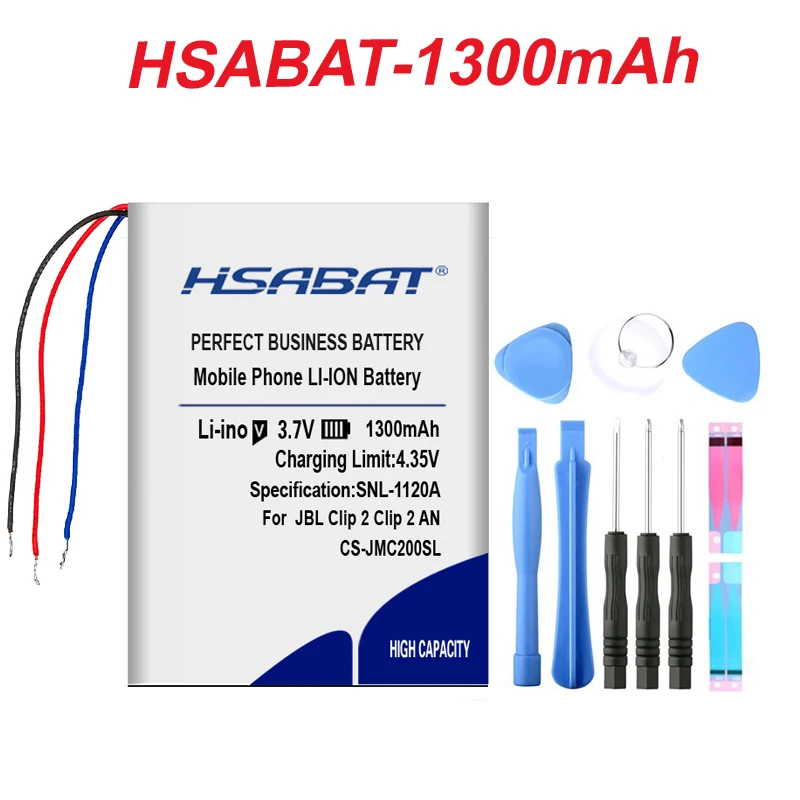 Топ бренд 100% новый 1300 мАч GSP383555 Аккумулятор для JBL Clip 2 AN CLIP2BLKAM CS056US P04405201 в