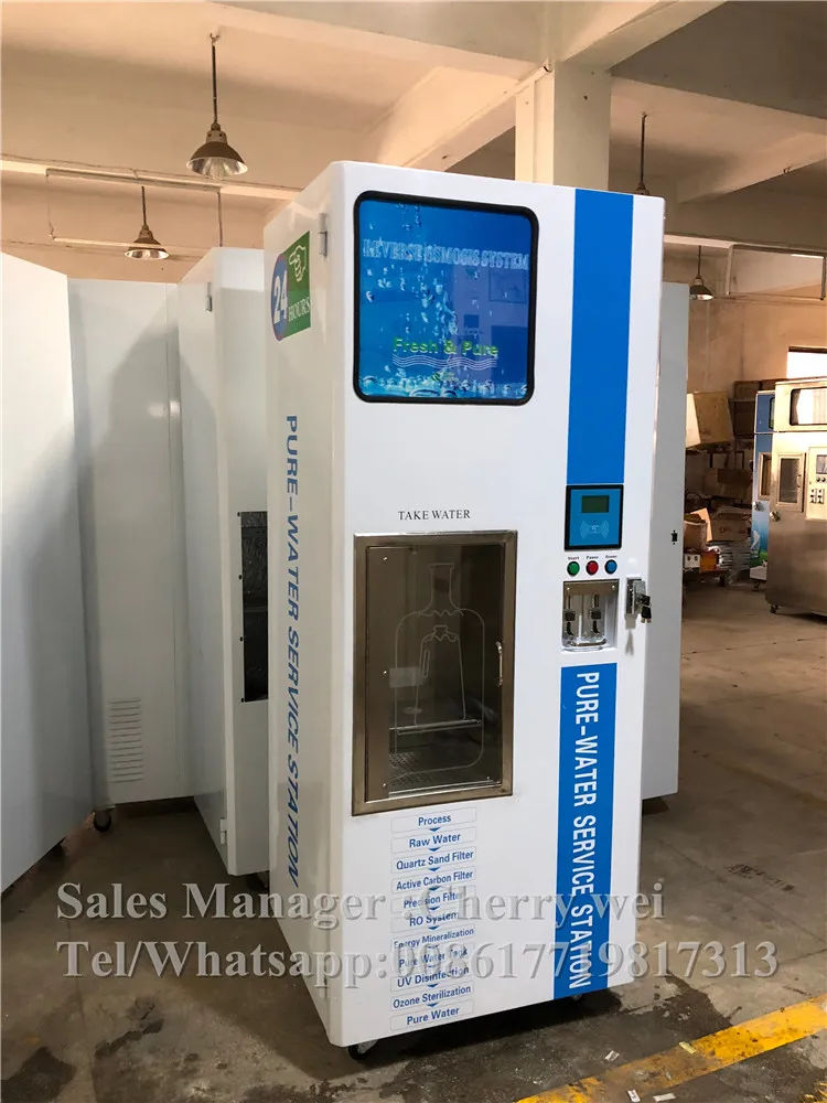 Торговый автомат для пресной воды работающий на монетах с большой