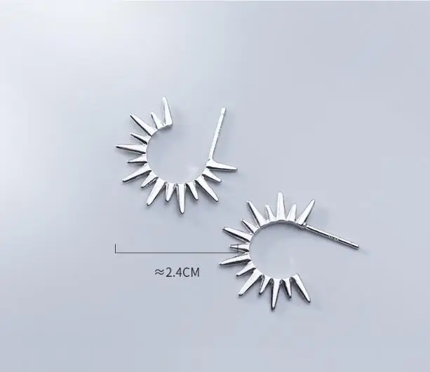 100% Аутентичные 925 пробы серебряные преувеличенные личности Золотые Солнечные