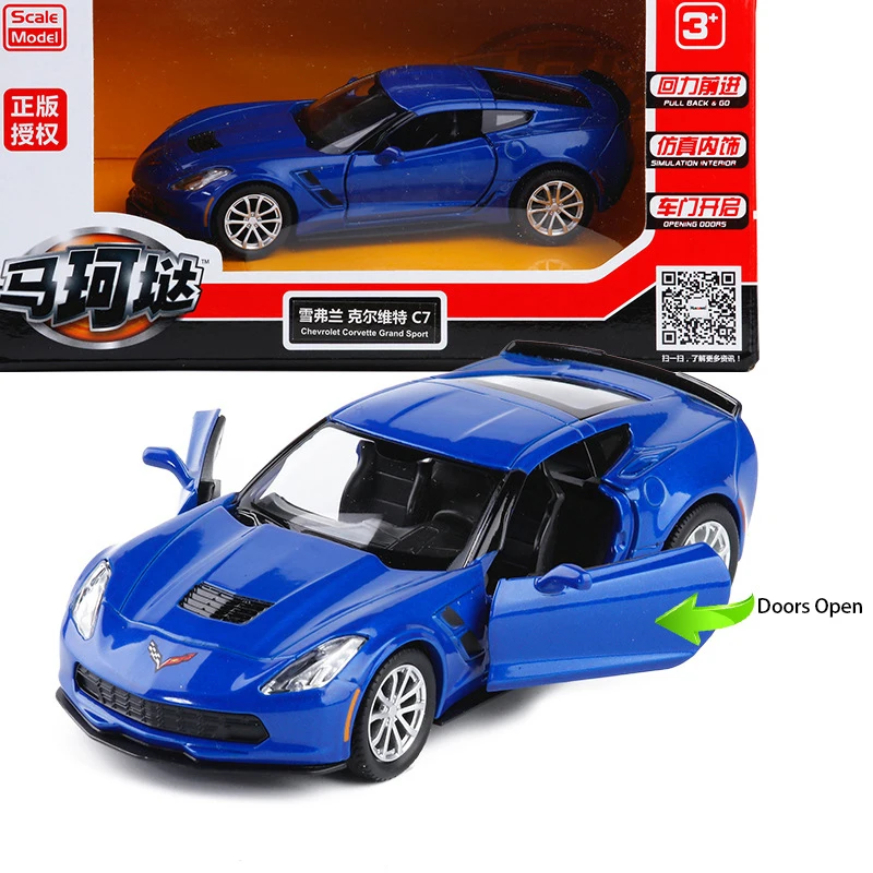 HOMMAT масштаб 1:36 Chevrolet Corvette C7 спортивная модель автомобиля из сплава Модель детские