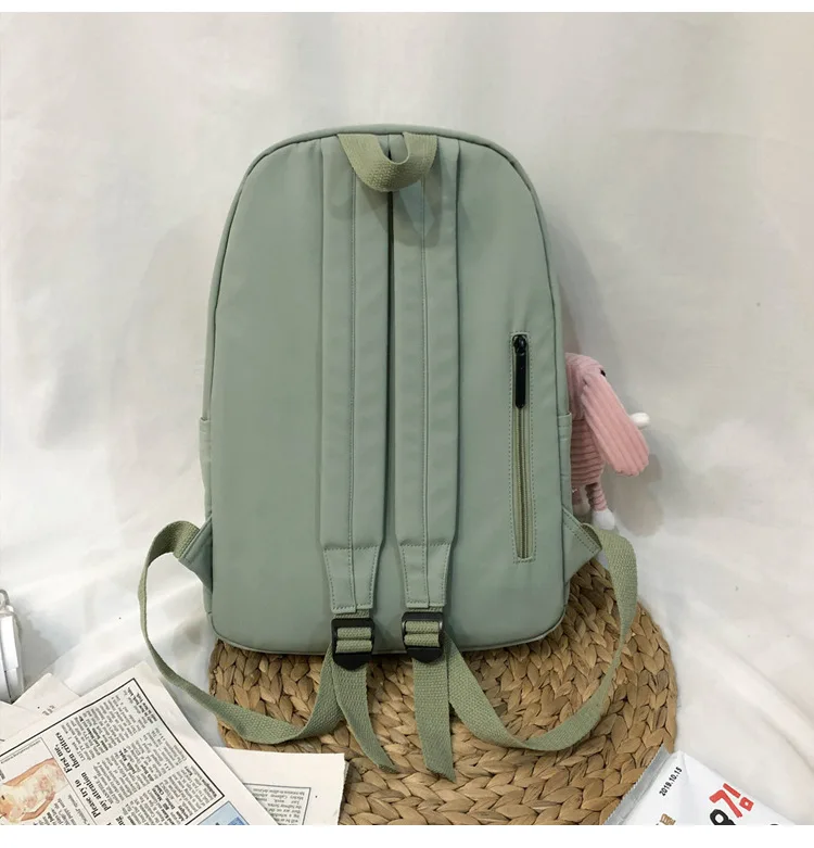 Экологичный Зеленый Нейлоновый Рюкзак на молнии с мультипликационным рисунком