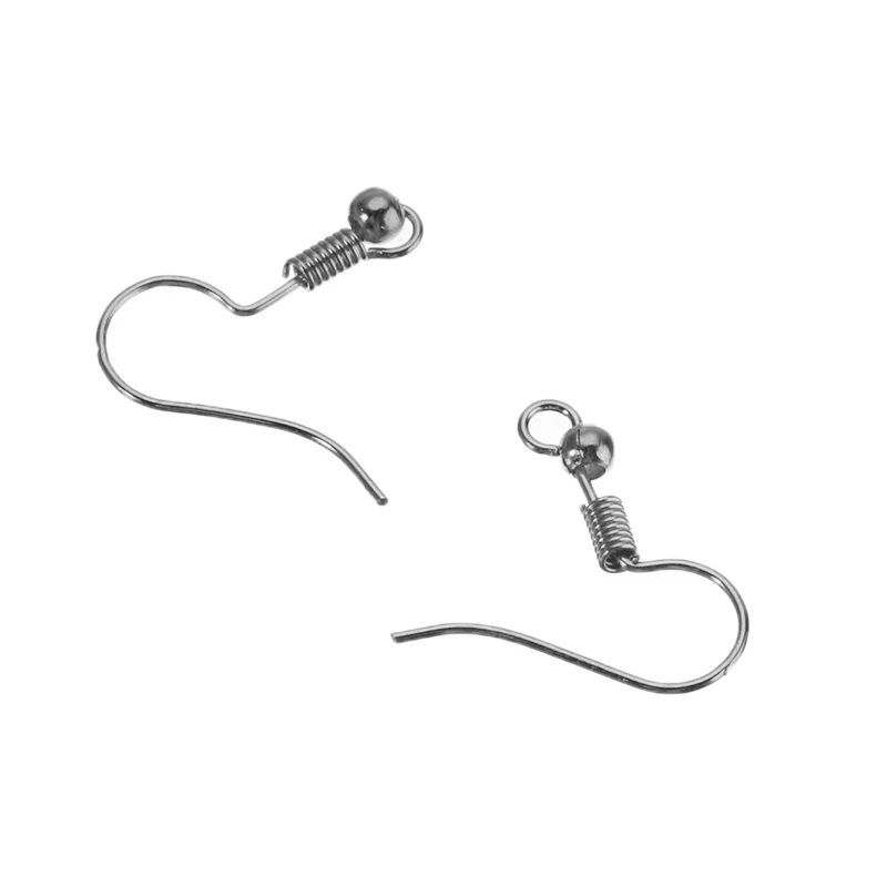 100 шт./компл. уха провода Ушные крючки Золото Серебро Бронза с черным покрытием