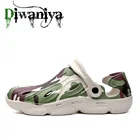 Сандалии Diwaniya мужские резиновые, босоножки желе, обувь с отверстиями, стандартные, пляжные тапочки на плоской подошве, цвет черный, лето