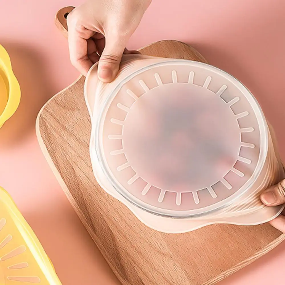 

6pcs Silicone Stretch Lids 2.6" to 7.6" Reusable Food Stoage Cover for Bowls Cups Dishes Containers Dishwasher Fridge Safe Cover