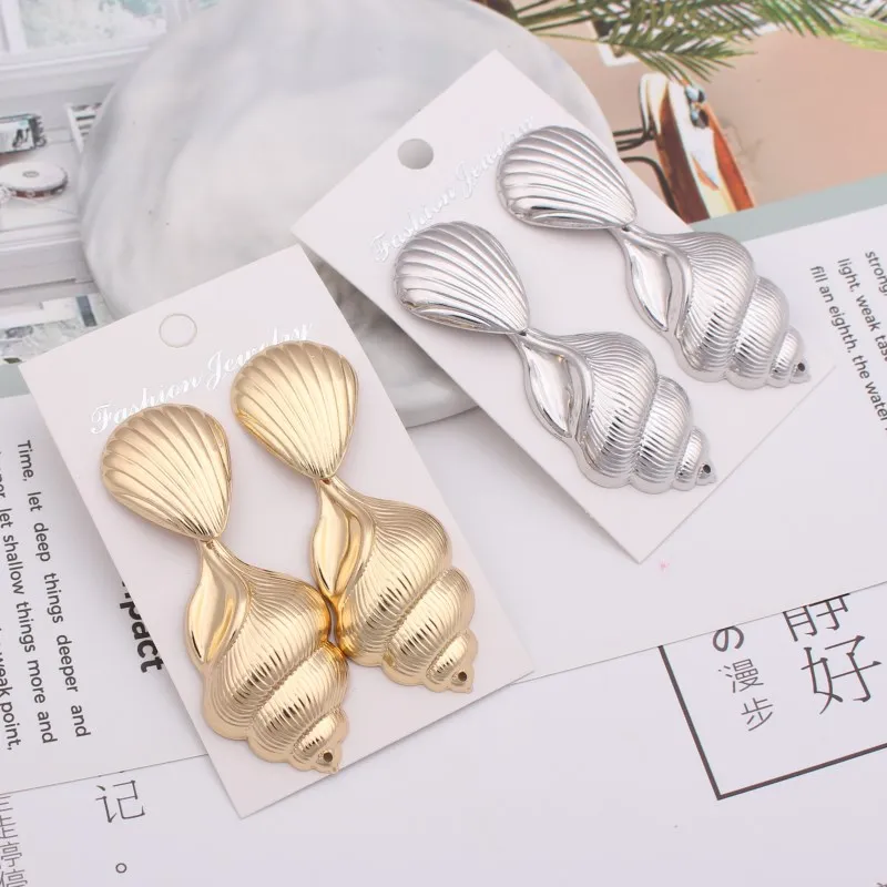 Преувеличенные серьги в виде раковины геометрические необычные морской звезды