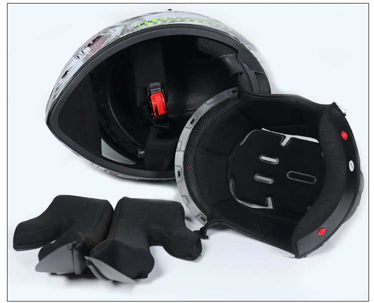 Мотоциклетный мотоциклетный шлем в горошек полнолицевой Шлем capacete двойной