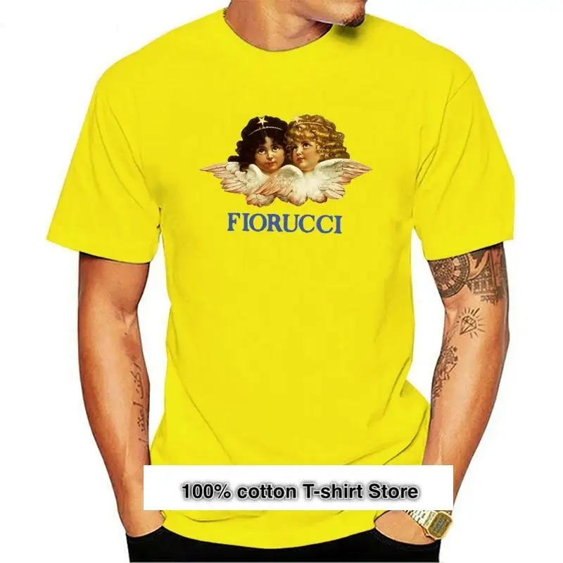 

Fiorucci-Camiseta de algodón para hombre, camiseta informal de manga corta con cuello redondo