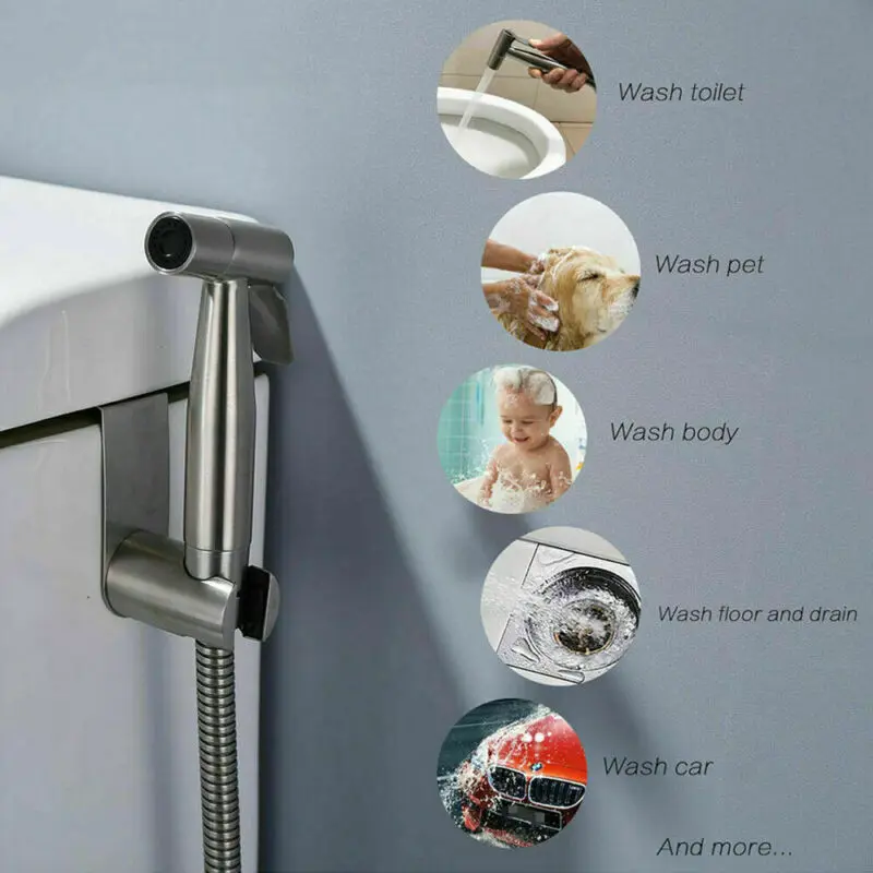 Биде из нержавеющей стали опрыскиватель Shattaf ванная комната туалет Т адаптер