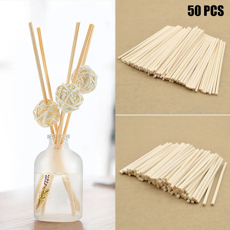 

50PCS Straight Rattan Reed Fragrance Diffuser Replacement Refill Sticks Accessory