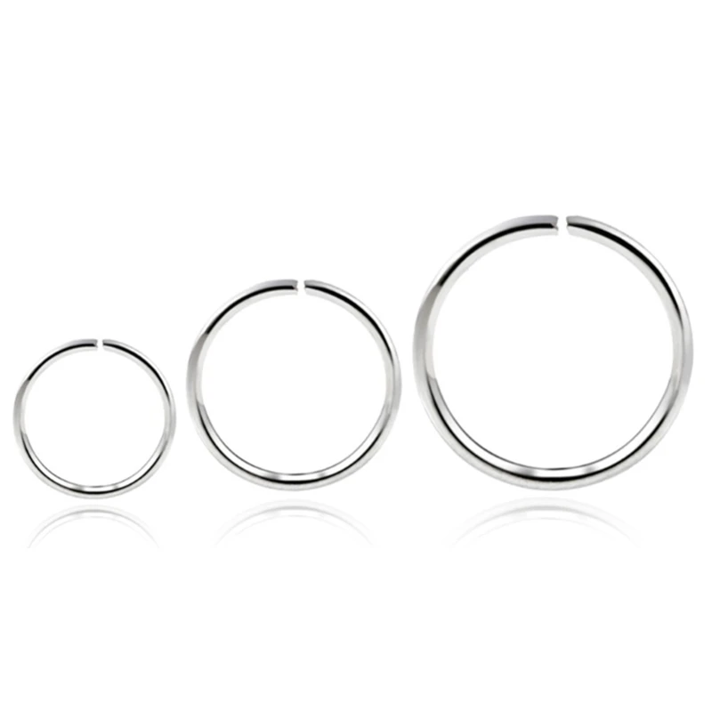 2 шт. Поддельные Нос кольцо обруч клип на ушные серьги губы гвоздики простая 316L