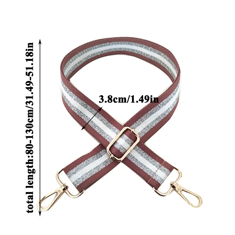 

Replacement Belt Bag Strap Bag Handle Adjustable Bag Belt Shoulder Strap 3.8cm Wide Contrasting Bright Line Crossbody