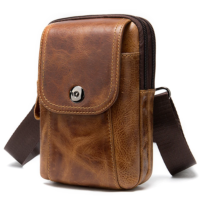 Новое поступление мужской поясной сумки из натуральной кожи распродажа