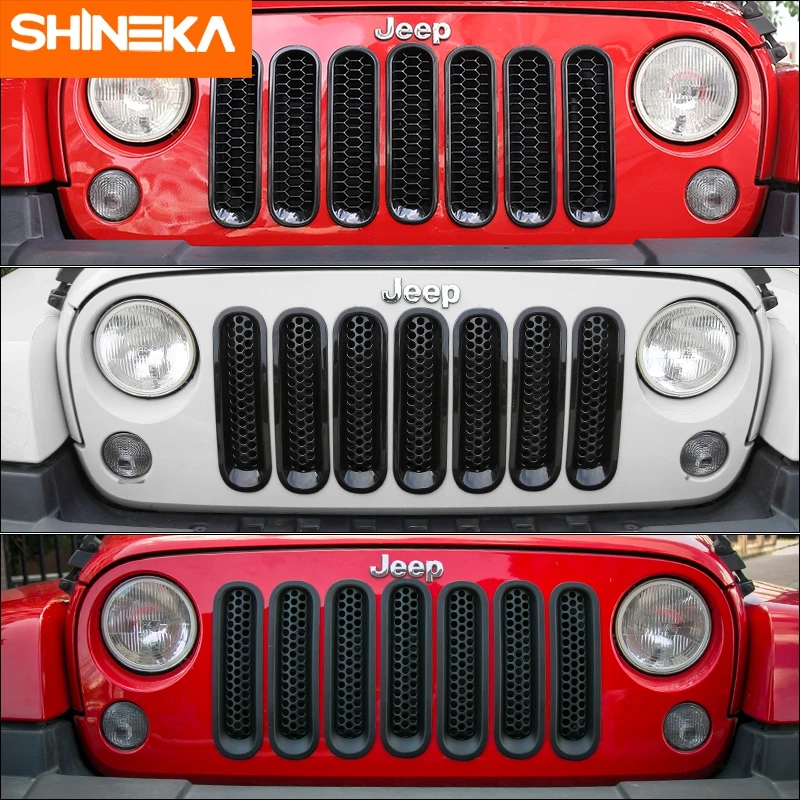 SHINEKA гоночные грили для Jeep Wrangler передняя вставка решетка с Сотами декоративный