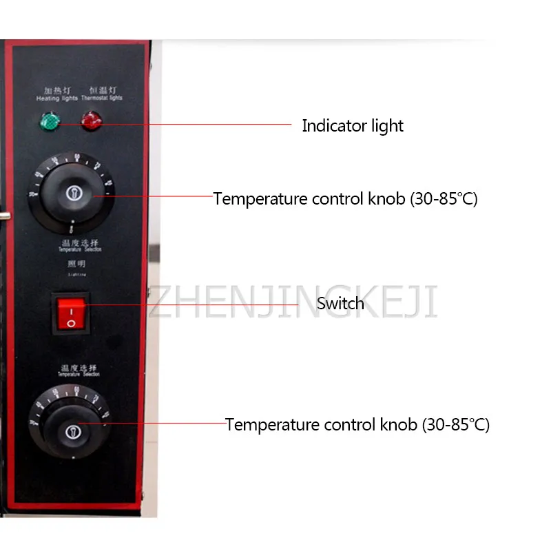 

Commercial Keep Warm Cabinet Precise Temperature Control Stainless Steel Showcase Delicatessen Hamburg Food Holding Cabinet