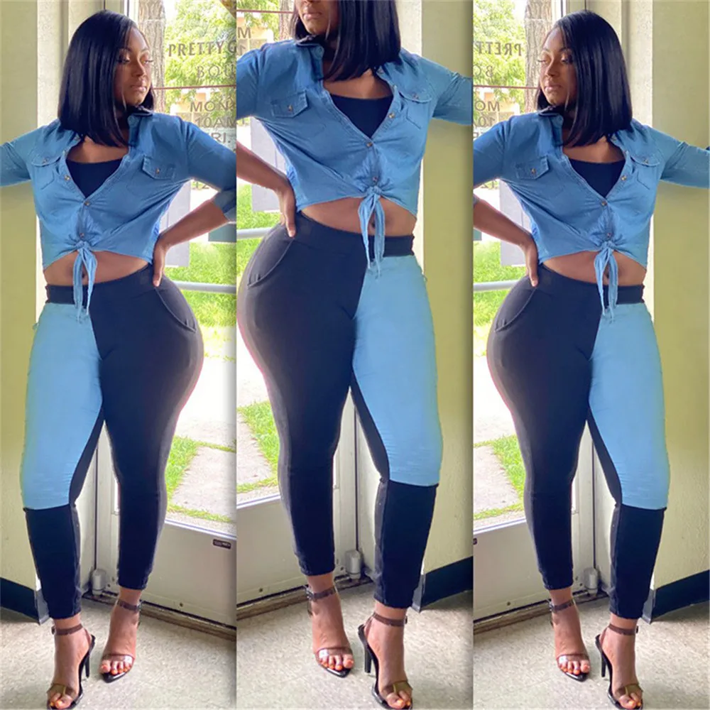 

Retro women's high-waist pants women's elastic trousers women's casual trousers women's slim pants women's hot pencil pants