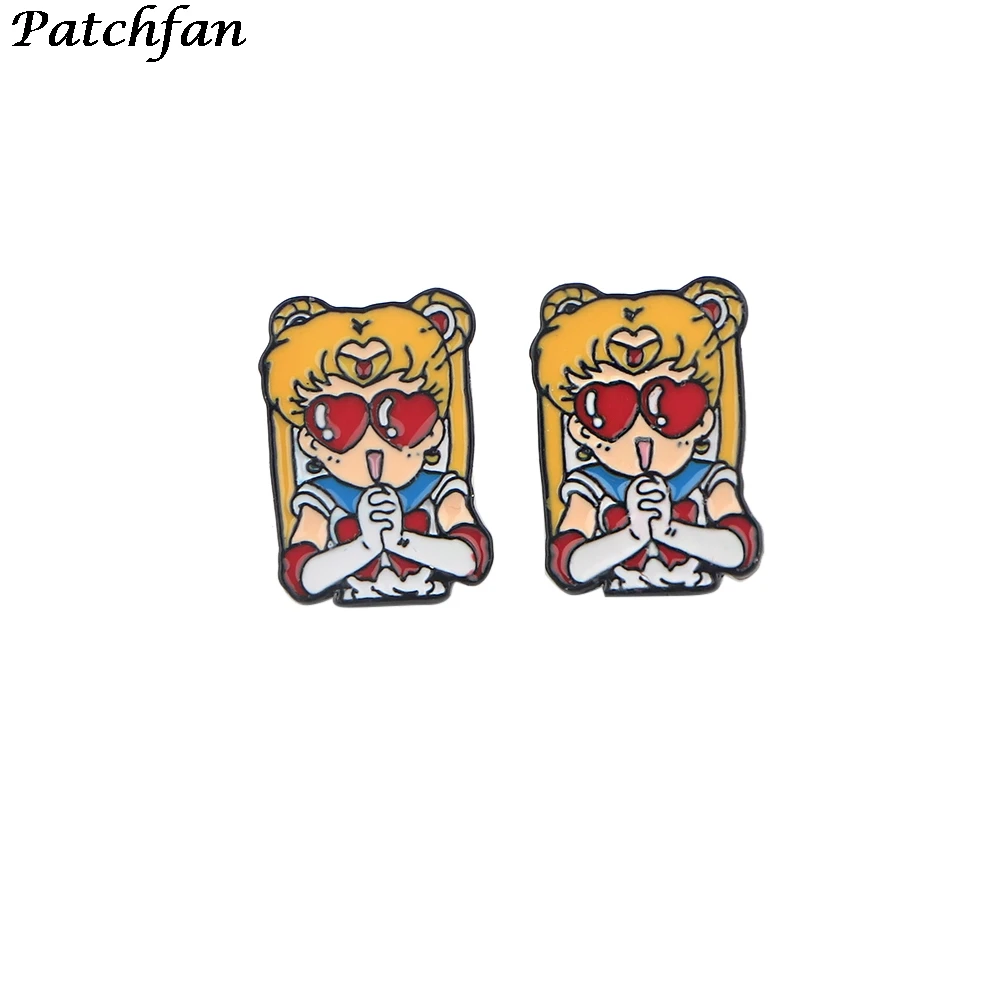 AD188 Patchfan мультфильм пирсинг для уха серьги-гвоздики дети милые серьги-кольца