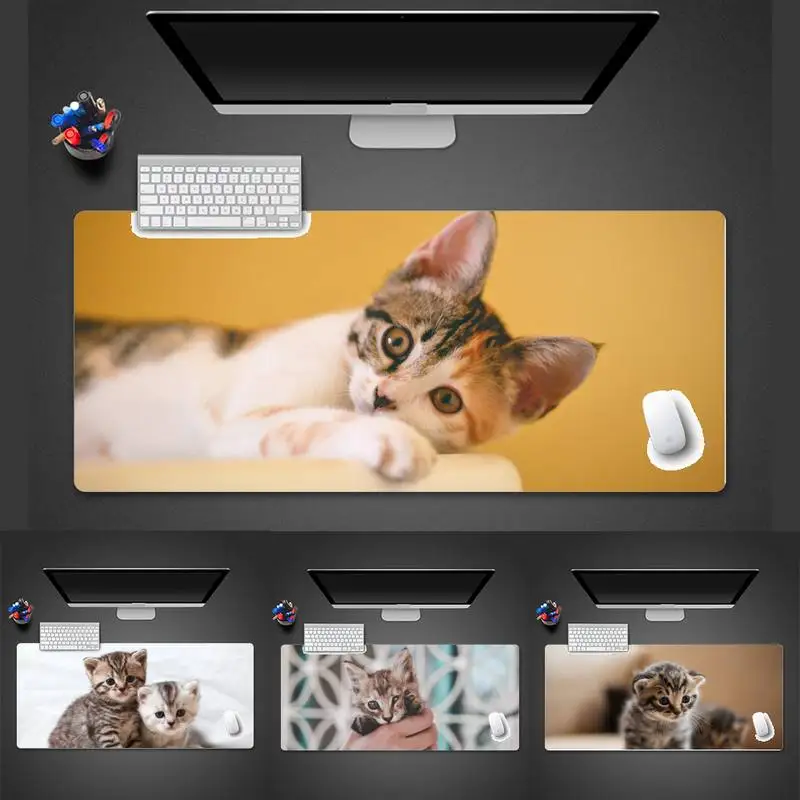 

Cute cat pet Keyboards Mat Rubber Gaming mousepad Desk Mat Desk Table Protect Office Mouse Mat pad X XL Non-slip Laptop Cushion