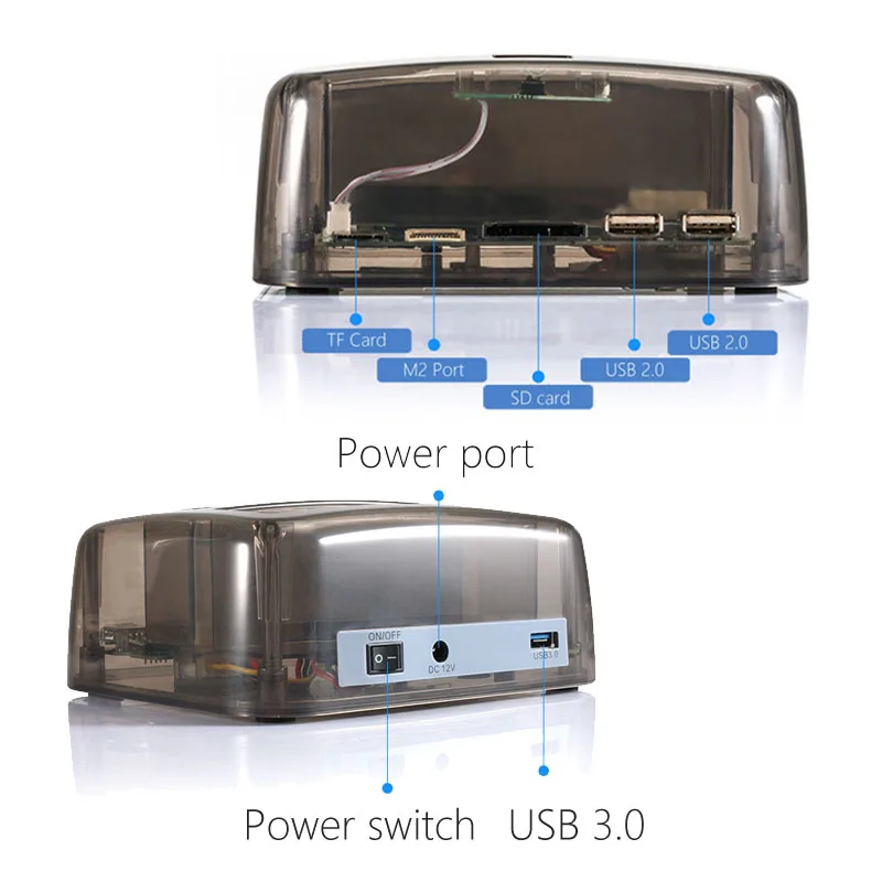 Док-станция для жесткого диска 2 5 дюйма/3 дюйма положения прозрачная Поддержка usb 3