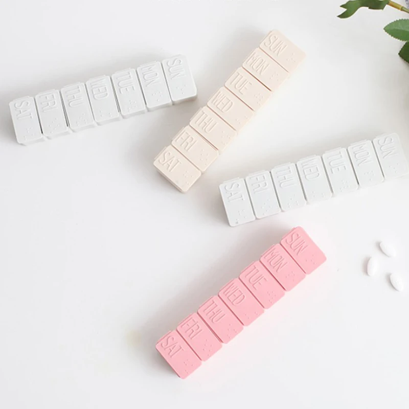 

1Pc Travel Plastic Pill Box Case Weekly Medicine Storage Organizer Container Drug Tablet Dispenser Independent Lattice Holder