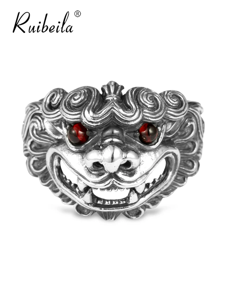 Ruibeila Lucky Transit Pixiu bague ouverte hommes et femmes 100% Стерлинговое Серебро 925 пробы de bijoux en zircone cubique