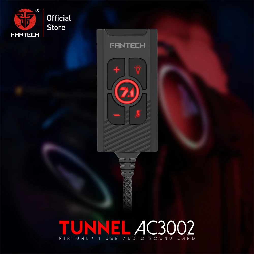 FANTECH AC3002 7 1 Аудио Звуковая карта громкость и микрофон контроль рисков ler