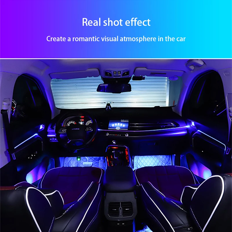 От 1 до 5 автомобилей Интерьер Свет звук активный EL неон полосы Bluetooth телефон
