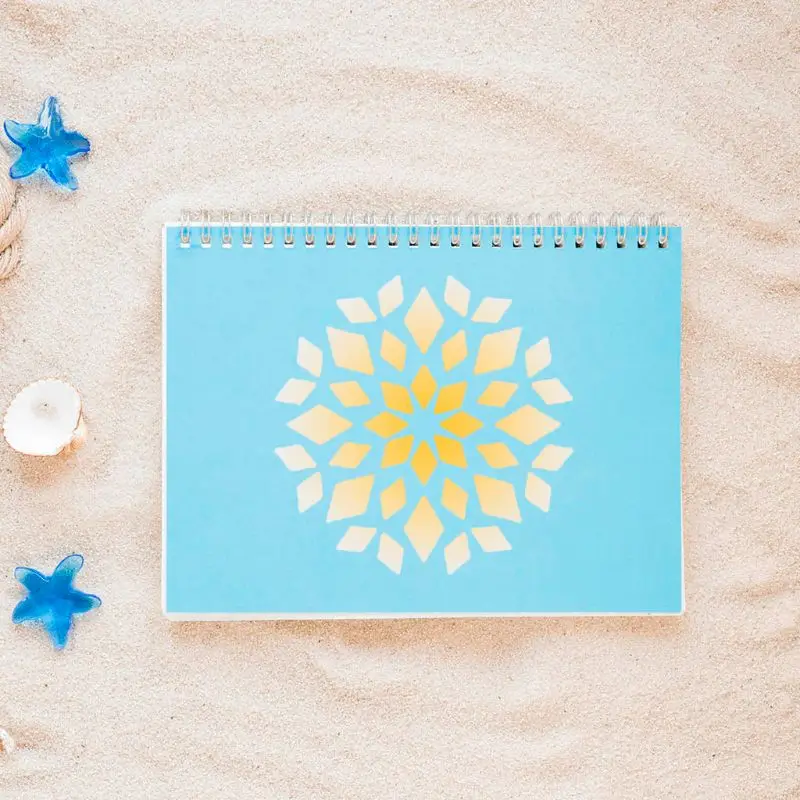 

16pcs/set Mandala Stencil Drawing Template Ruler for Painting Board DIY Album New