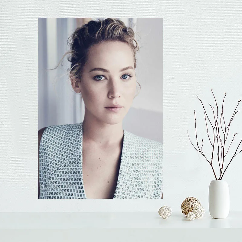 На заказ высокое качество Дженнифер Лоуренс холст картина искусственный плакат