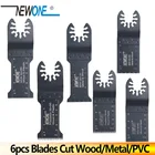 6 шт., Быстросменные качающиеся многофункциональные пильные полотна, быстросъемные принадлежности для многофункционального инструмента для ремонта электроинструмента, резки дерева, металла