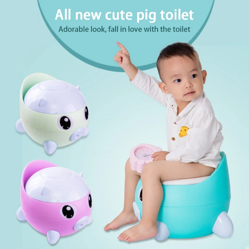 

Baby Potty Training Toilet Cute Cartoon Pig Seat Pot Portable Comfortable Backrest Children Bedpan