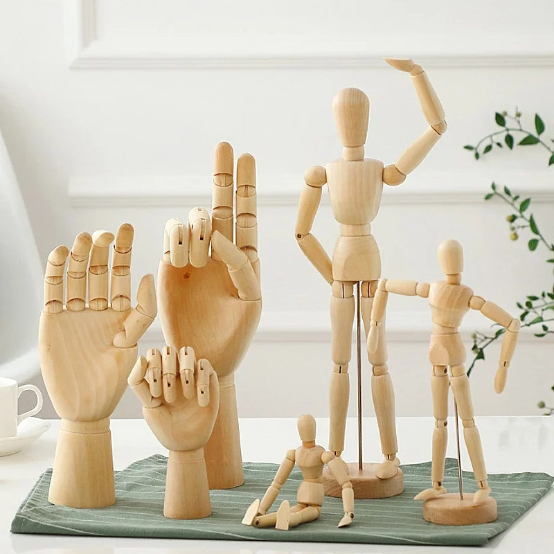 Деревянный человек в европейском стиле модель подвижная рука креативный эскиз
