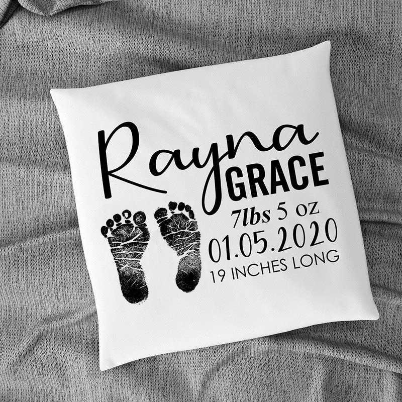 

Personalized Birth Announcement Pillow Customized pillow pregnancy Announcement pillow case Baby shower gift