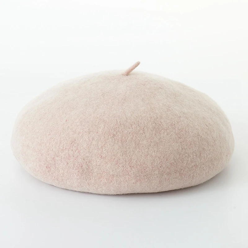 

Winter Cheap Wool Solid Color Beret Caps Female Bonnet Women Caps