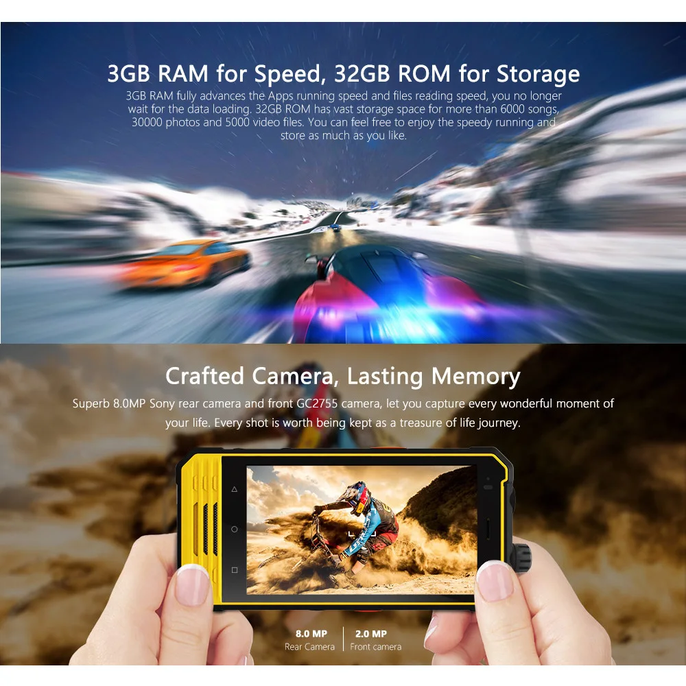 Nomu T18 IP68 портативная рация Водонепроницаемый 4G LTE мобильный телефон 4," MTK6737T четырехъядерный Android 7,0 3 ГБ+ 32 ГБ 5200 мАч NFC Смартфон
