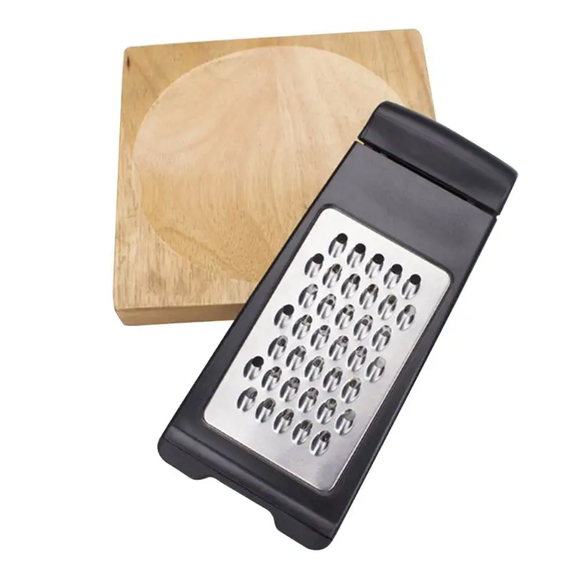 

Cheese Grater Shredder Stainless Steel - Food Grater for Kitchen - Vegetable Grater - Two Fold Grater - Fruit Grater, Gray