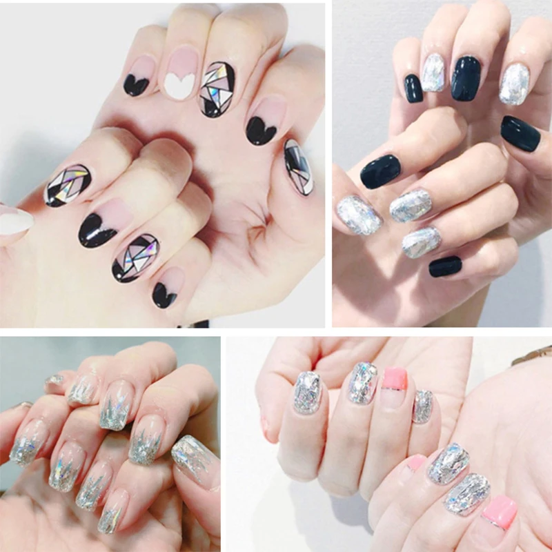 14 насадок/лист полное покрытие наклейки для ногтей лак полоски простые украшения