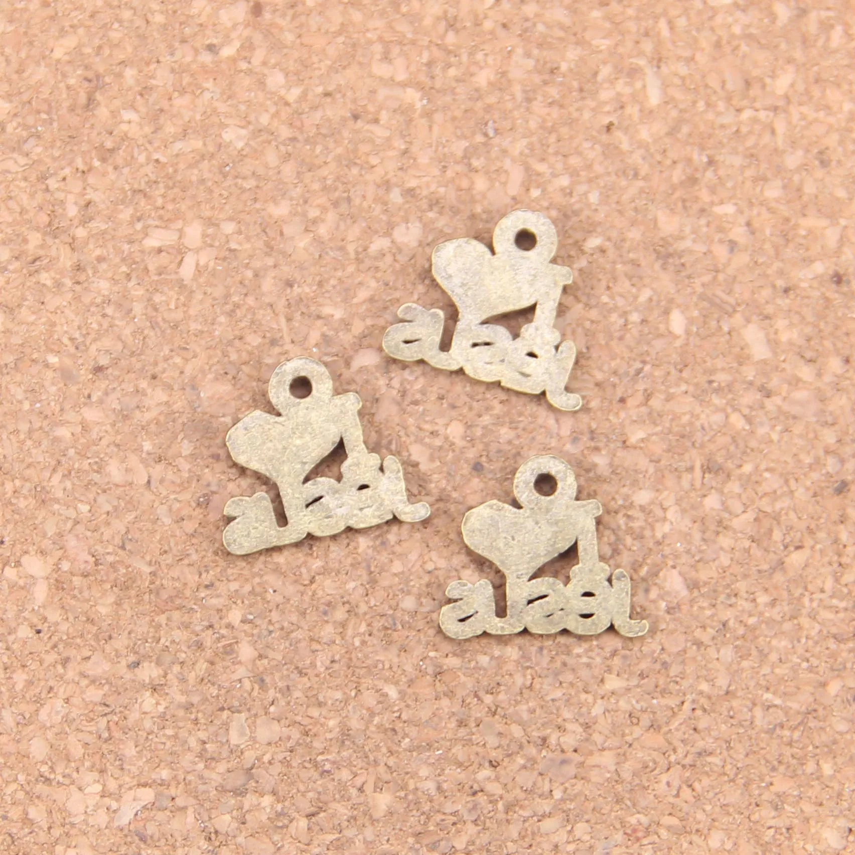 Подвески Я люблю Иисуса 15x13 мм винтажные бронзовые украшения сделай сам для