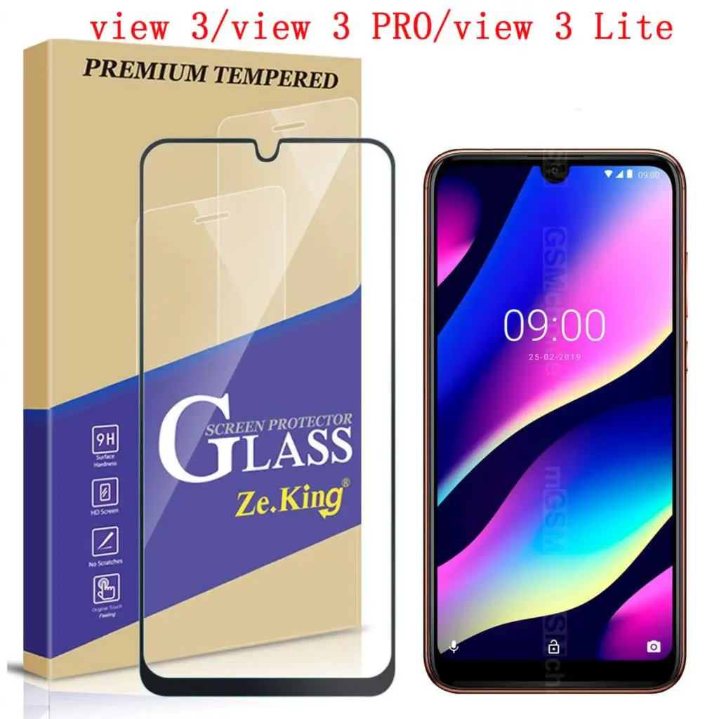 3D стекло с полным покрытием для Wiko view 3 Lite профессиональная защитная пленка HD 9H