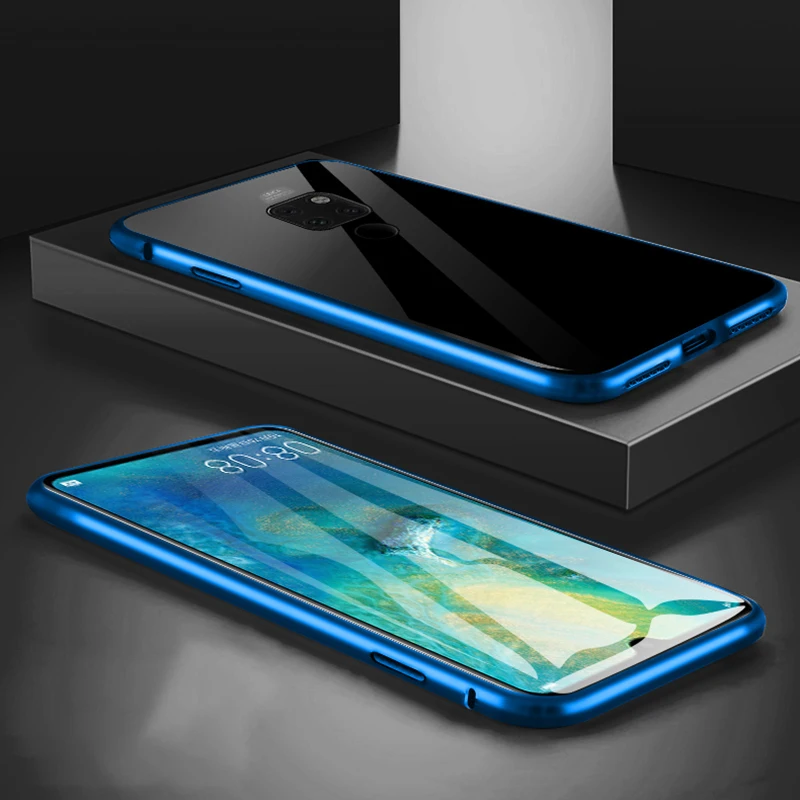Blue GKK магнитной адсорбции для samsung Galaxy M10 M20 M30 M40 A10 A20 A30 A20E A40 A40s A50 A60 A70 чехол с одной стороны для samsung крышка - Цвет: Blue