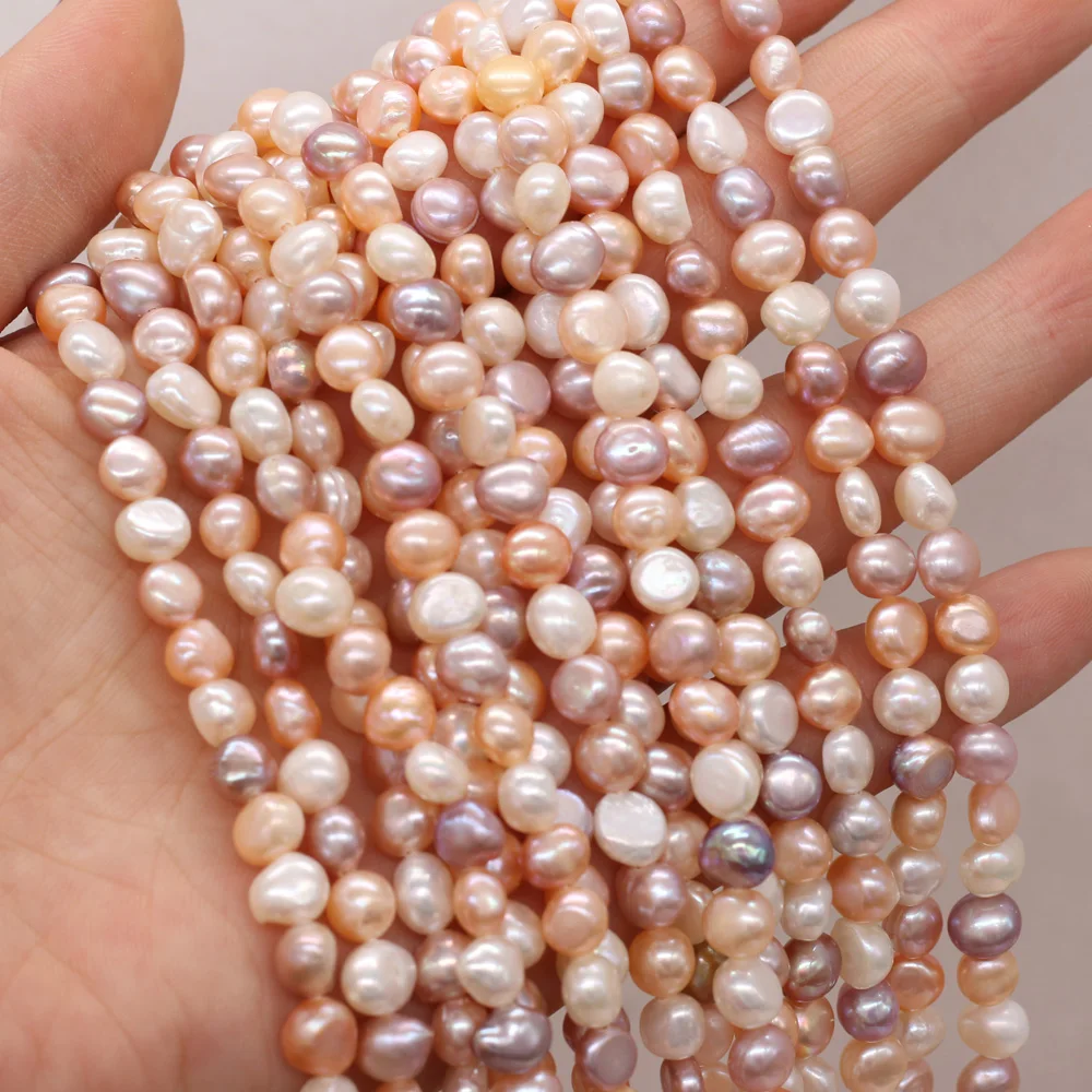 

High Quality Natural Freshwater Pearl Beads Punch Loose Beads Mix Colors For Jewelry Making DIY Necklace Accessories for Women