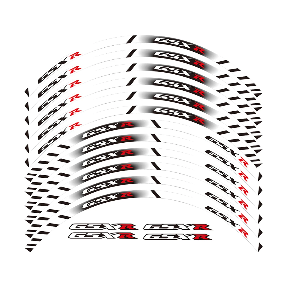 12 X Thick Edge Outer Rim Sticker Stripe Wheel Decals for SUZUKI GSXR 250 400 600 1000 750 GSXR1000R GSXR1000 GSXR600 750 image 6
