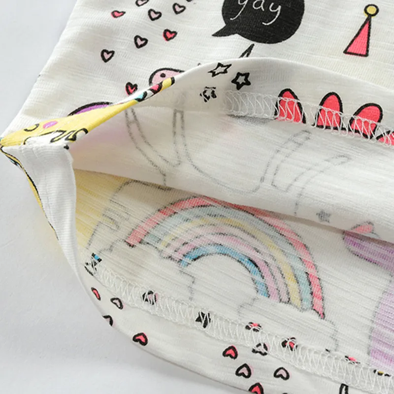 

New Children Girls T-shirts European and American Style Printing Cartoon Pattern Cotton 100% Kids Short-sleeve T-shirts Clothing