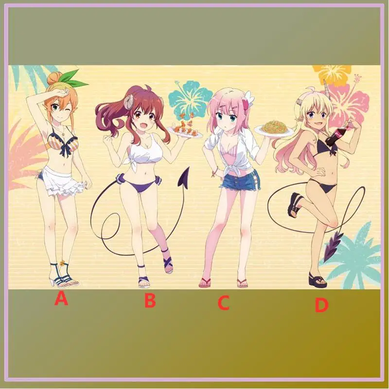 

Anime Poster Machikado Mazoku Yuko Yoshida Lilith Chiyoda Momo Yoshida Yuuko Wall Scroll Home Decoration art picture 60x40cm