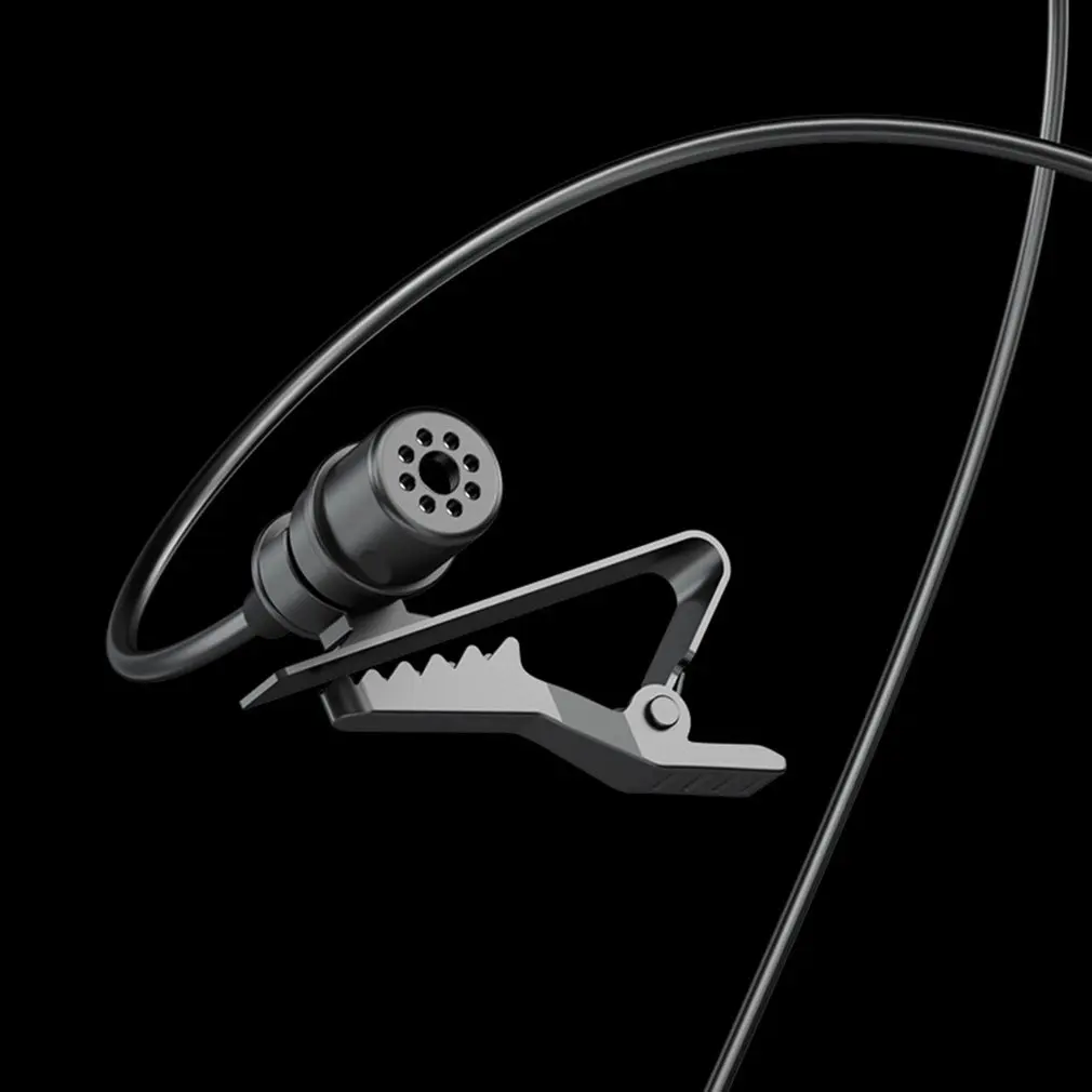 

Omnidirectional Lapel Microphone 3.5mm Jack Lavalier Tie Clip Mic Noise Reduction Audio Mic for Computer Laptop Mobile Phone